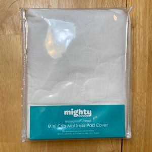 Mighty Goods Mini Crib Waterproof Mattress Pad Cover, Brand New!